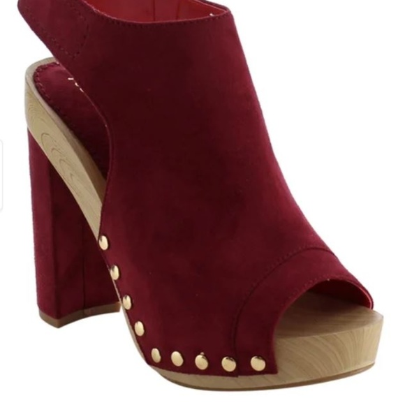 Reneeze Peep Toe Studded High Heel Sandals - Picture 1 of 5